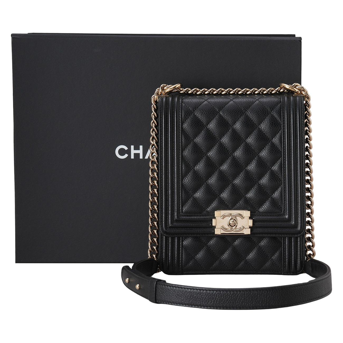 CHANEL(USED)샤넬 캐비어 보이샤넬 사첼백