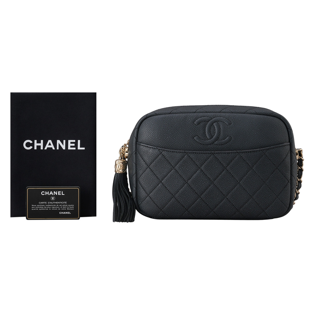 CHANEL(USED)샤넬 cc로고 테슬 카메라백
