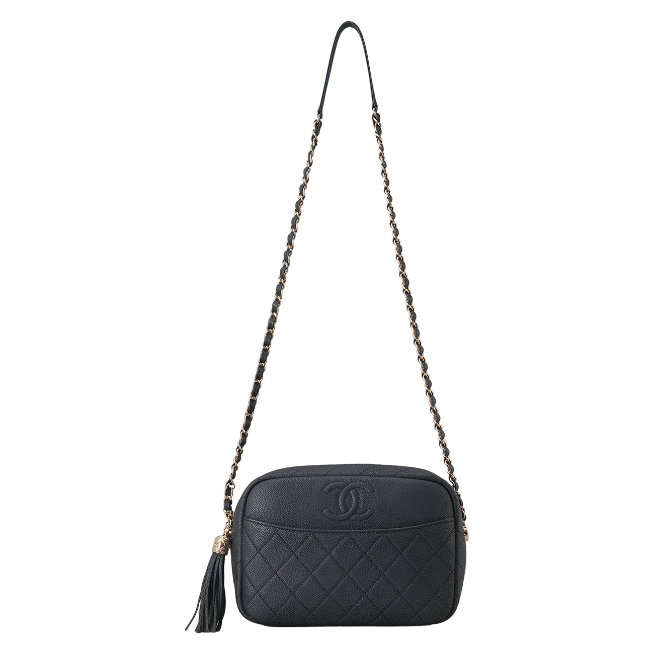 CHANEL(USED)샤넬 cc로고 테슬 카메라백