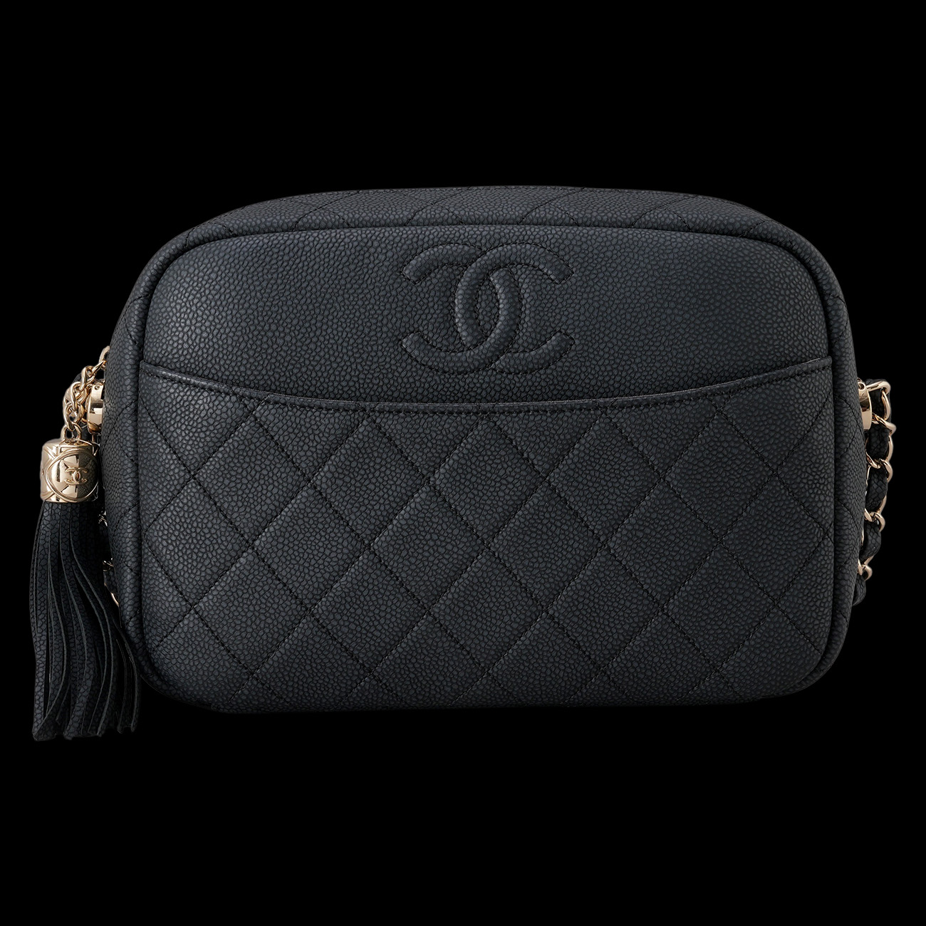 CHANEL(USED)샤넬 cc로고 테슬 카메라백