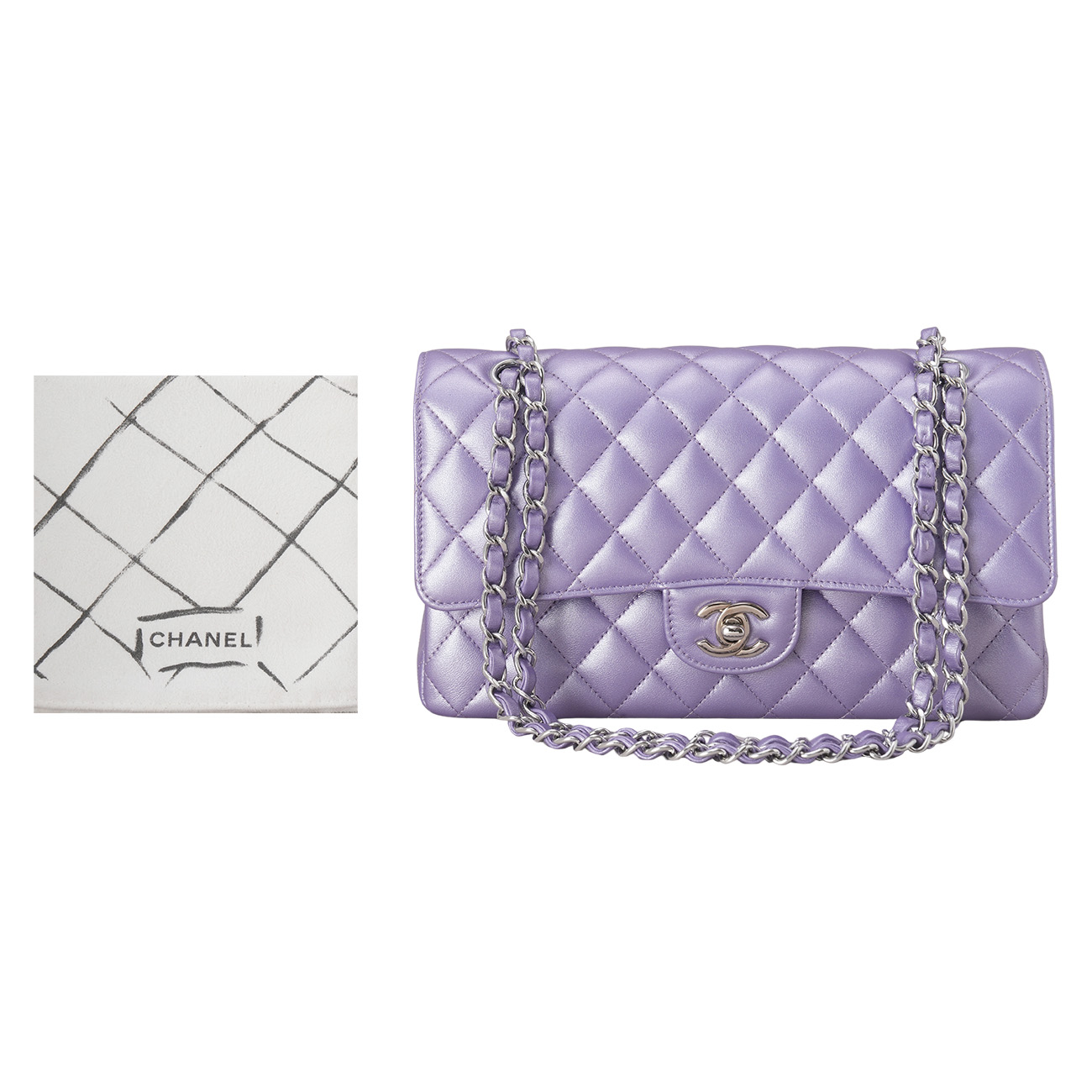 CHANEL(USED)샤넬 램스킨 클래식 미듐 플랩백