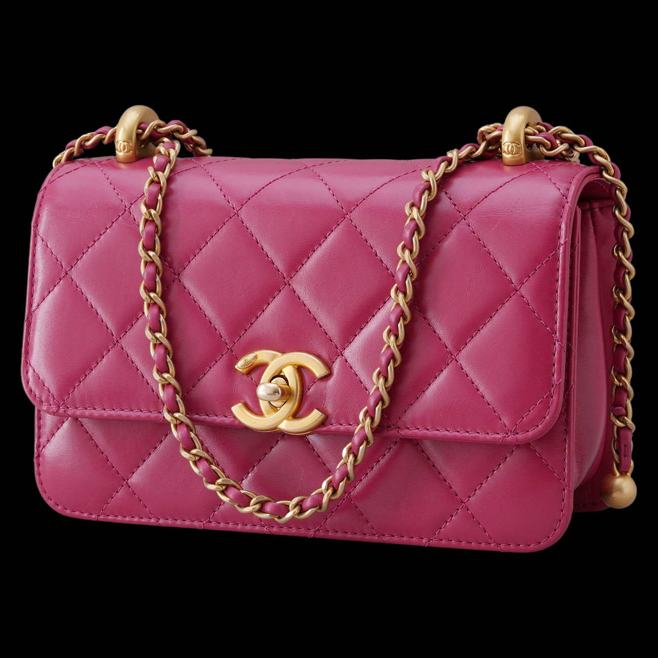 CHANEL(USED)샤넬 시즌 골드볼 체인 숄더백
