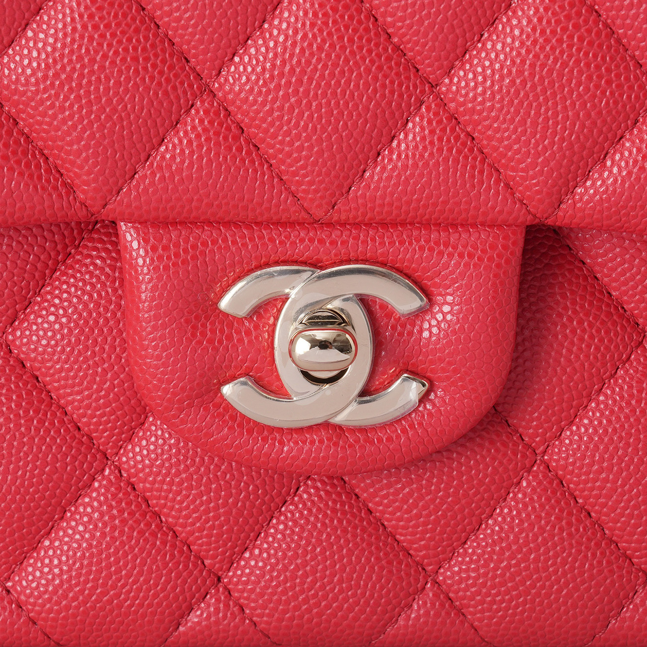 CHANEL(USED)샤넬 캐비어 클래식 미듐 레드