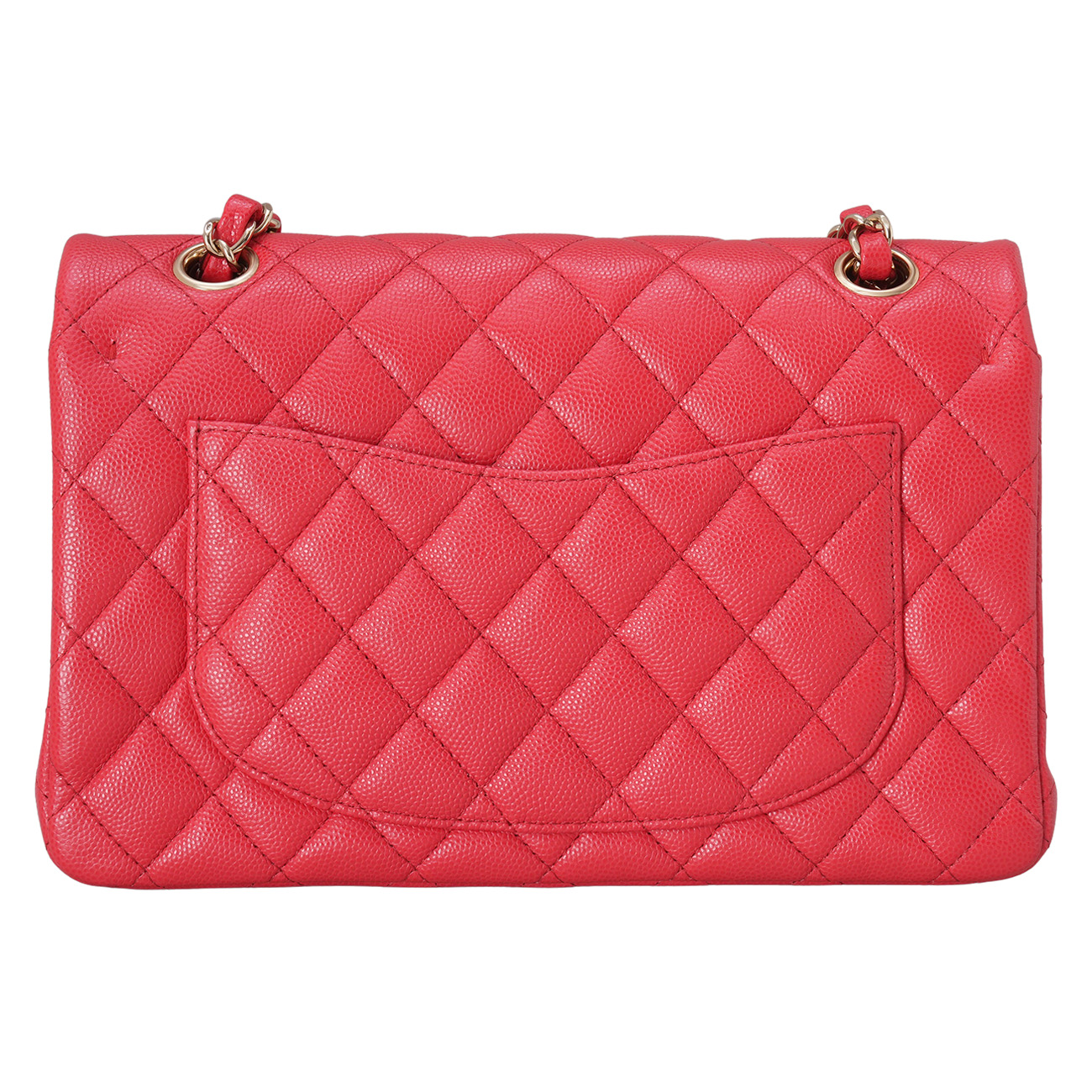 CHANEL(USED)샤넬 캐비어 클래식 미듐 레드
