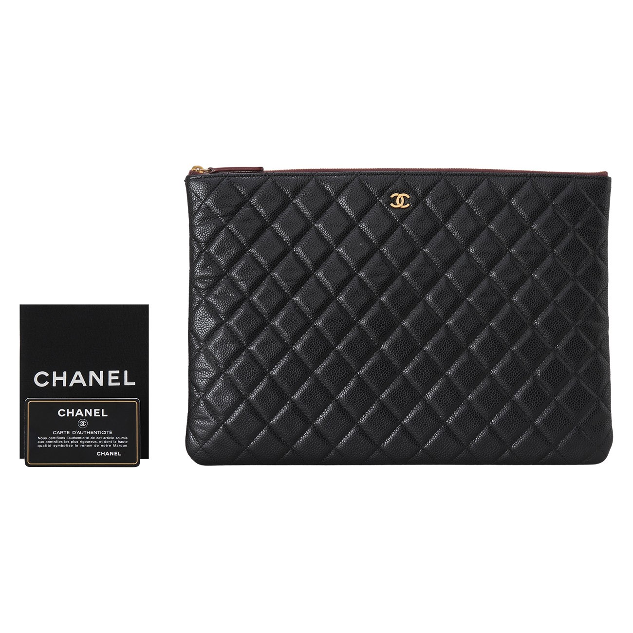 CHANEL(USED)샤넬 캐비어 클래식 클러치 라지
