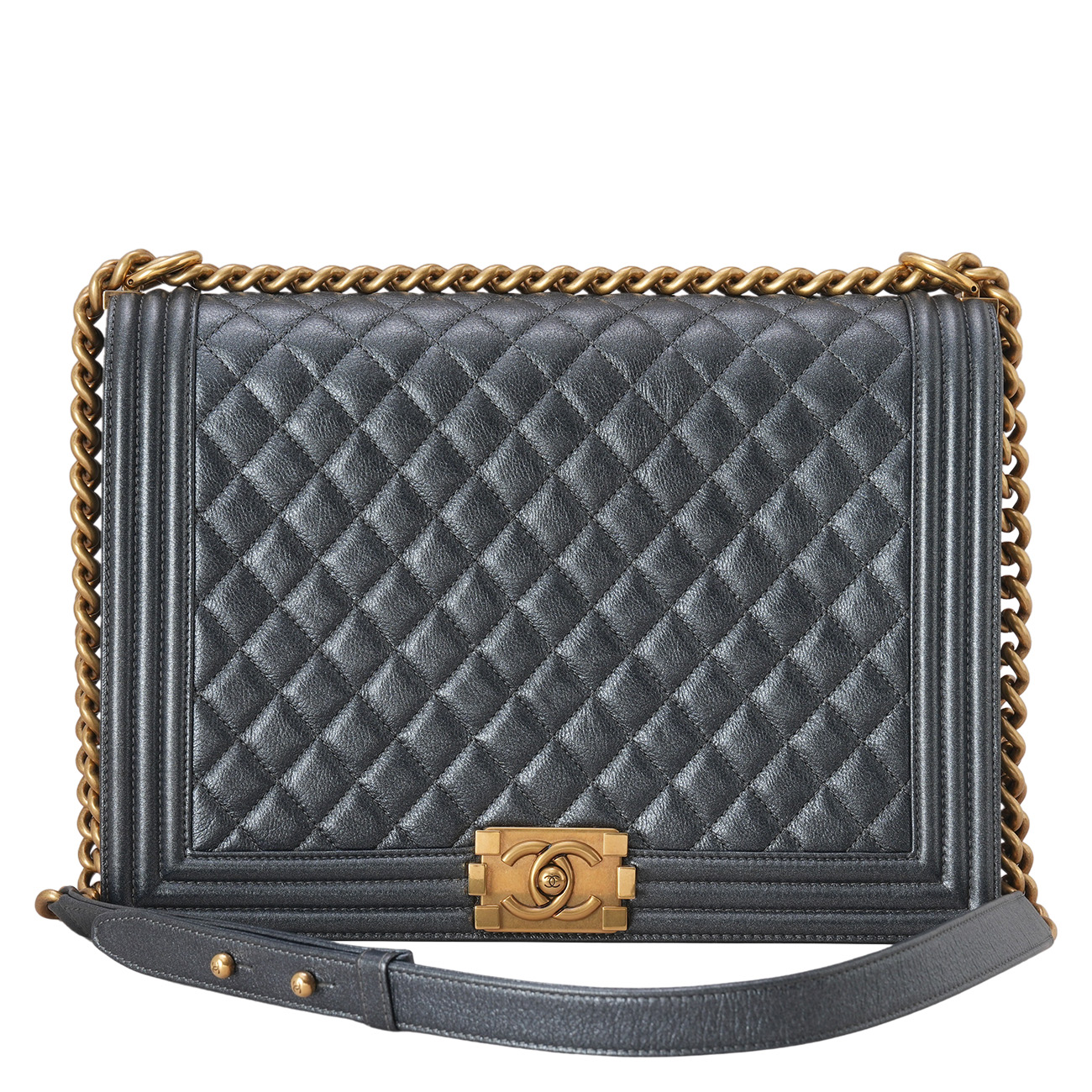 CHANEL(USED)샤넬 캐비어 보이샤넬 라지 플랩백