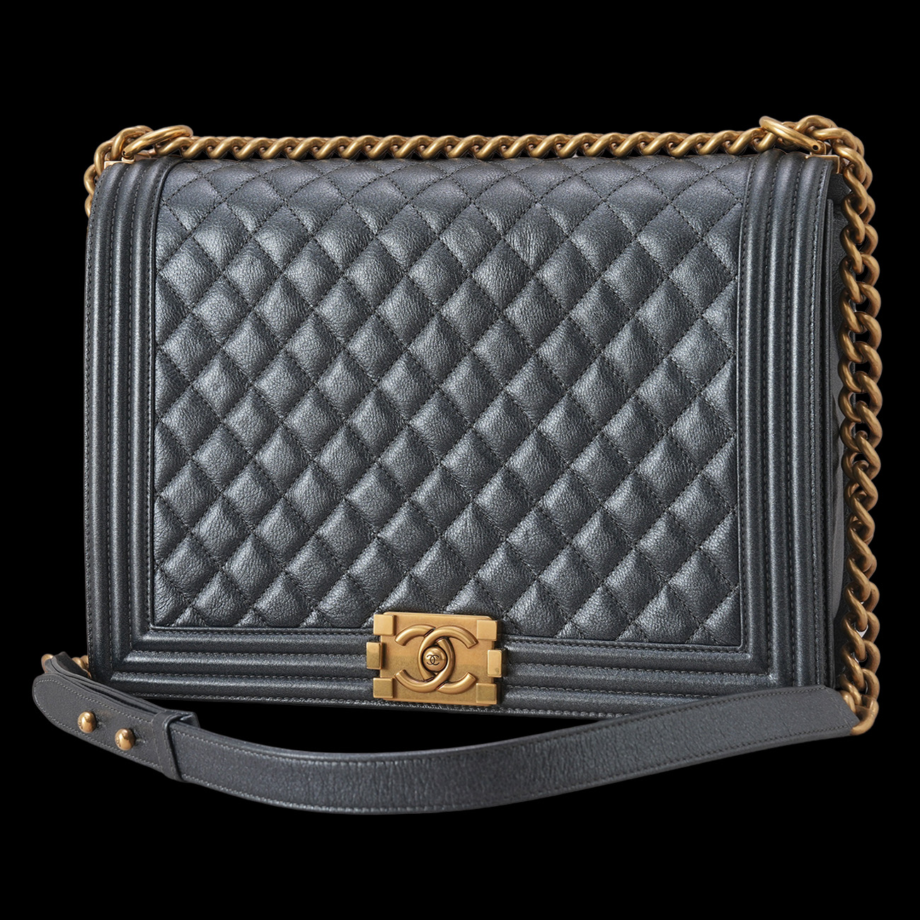 CHANEL(USED)샤넬 캐비어 보이샤넬 라지 플랩백