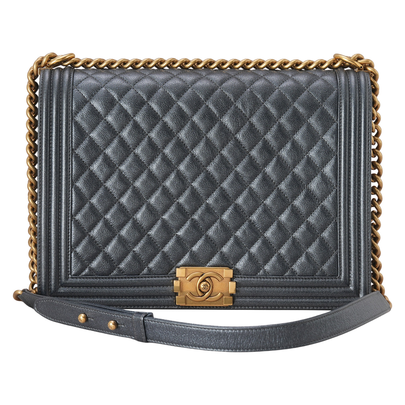 CHANEL(USED)샤넬 캐비어 보이샤넬 라지 플랩백