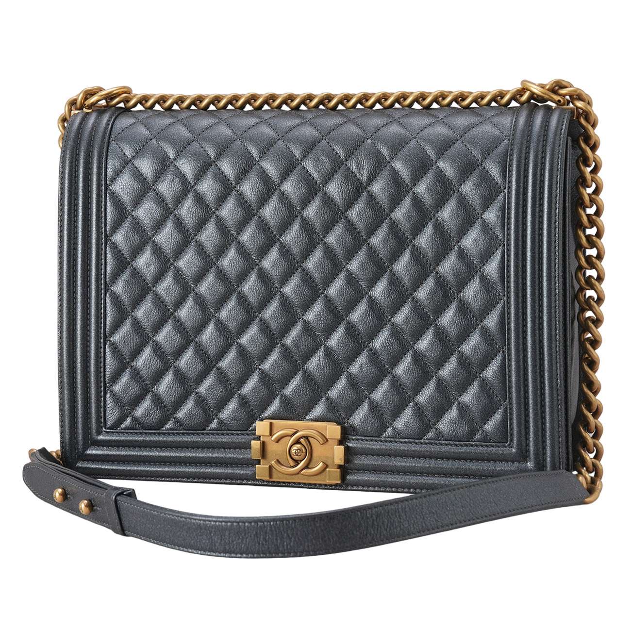 CHANEL(USED)샤넬 캐비어 보이샤넬 라지 플랩백