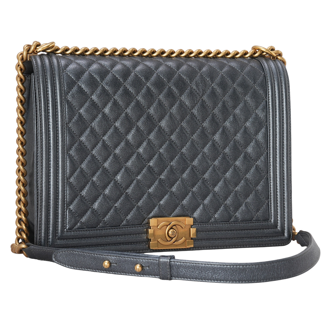 CHANEL(USED)샤넬 캐비어 보이샤넬 라지 플랩백