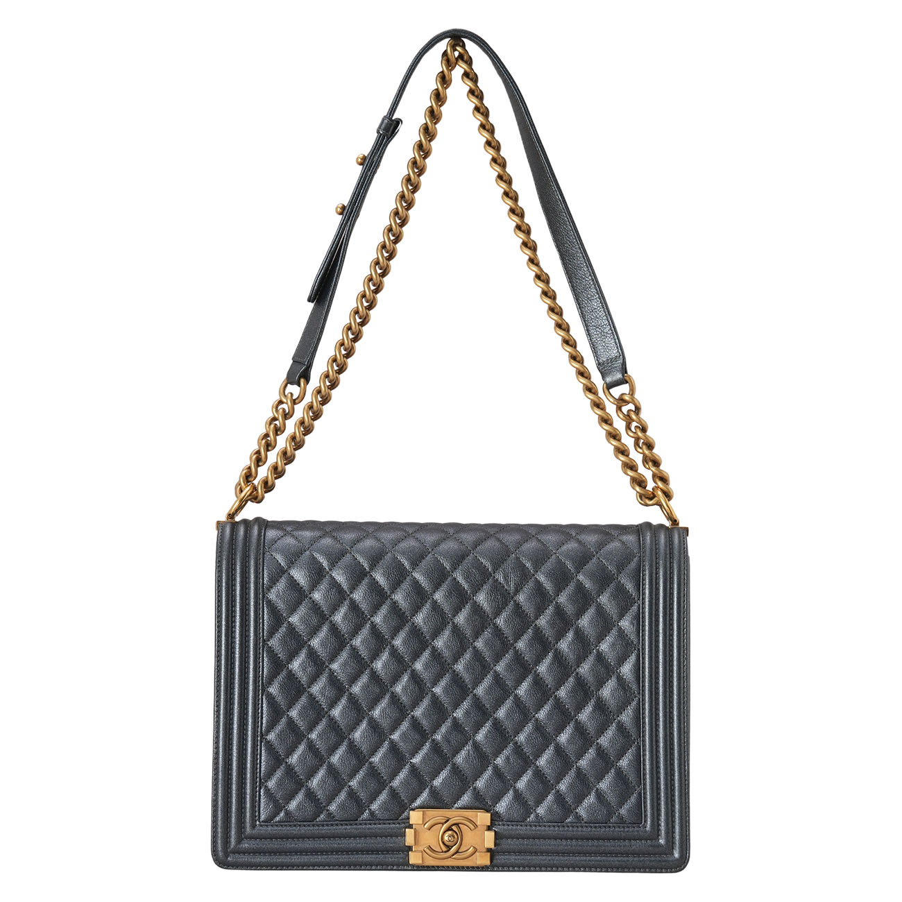 CHANEL(USED)샤넬 캐비어 보이샤넬 라지 플랩백
