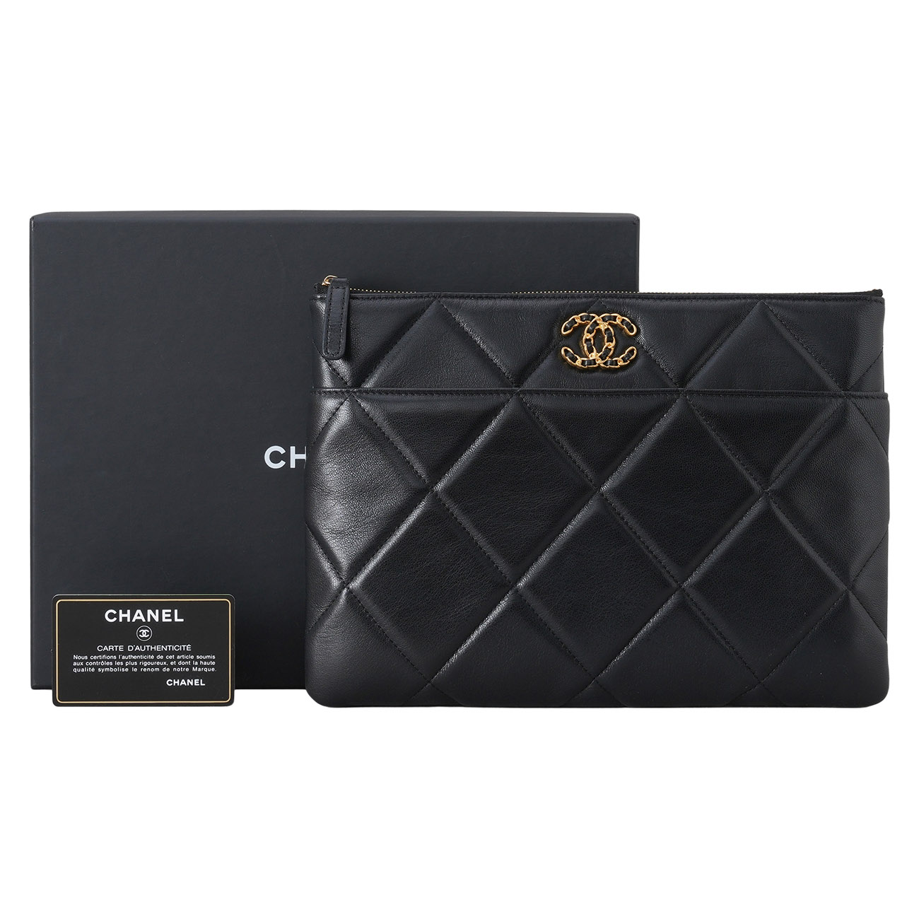 CHANEL(USED)샤넬 19 클러치 뉴미듐 블랙