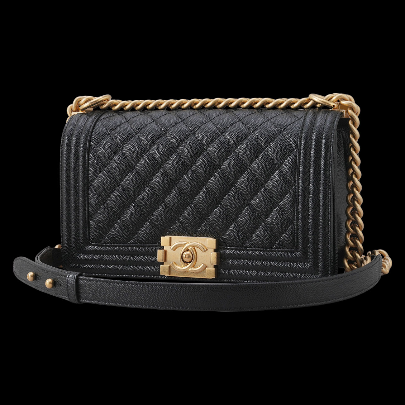 CHANEL(USED)샤넬 캐비어 보이샤넬 미듐 플랩백