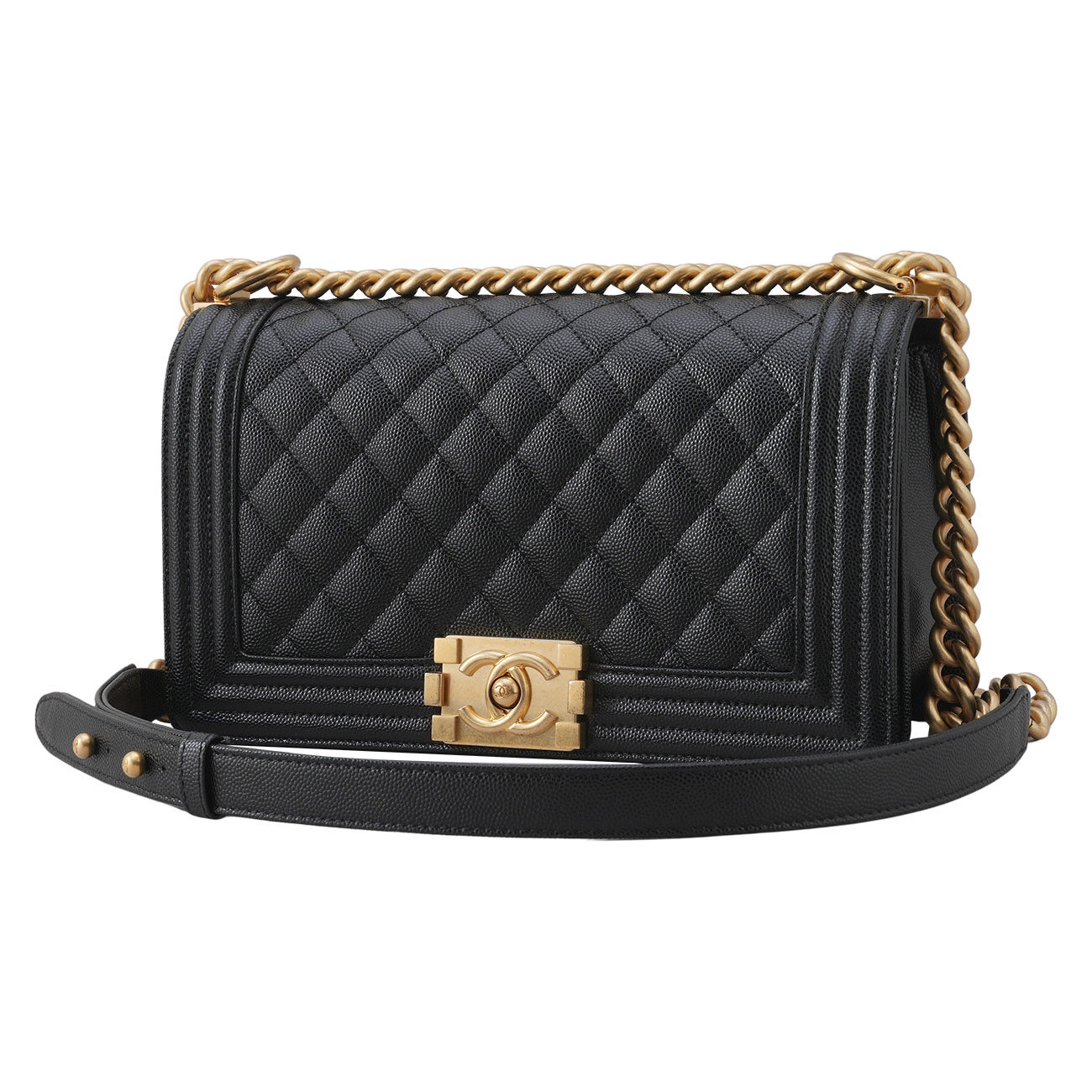 CHANEL(USED)샤넬 캐비어 보이샤넬 미듐 플랩백