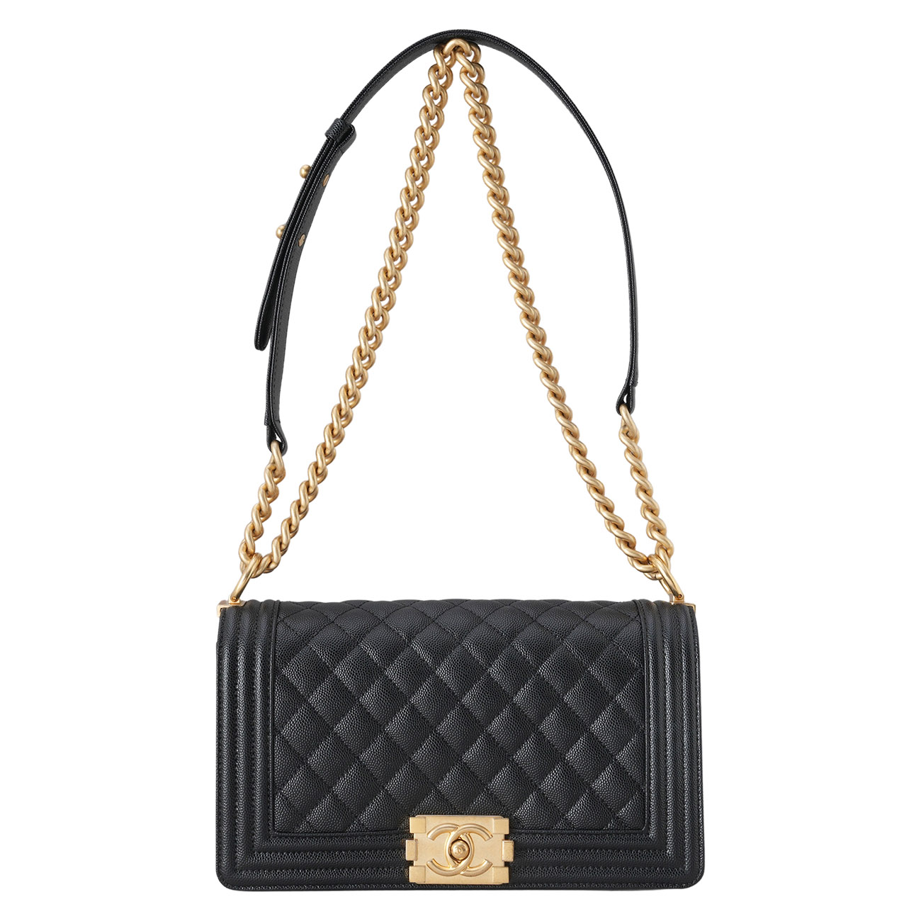 CHANEL(USED)샤넬 캐비어 보이샤넬 미듐 플랩백