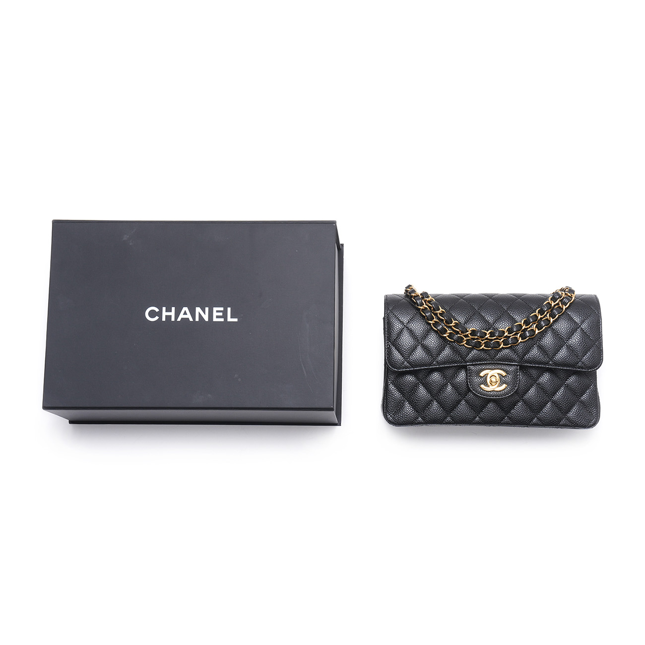 CHANEL(USED)샤넬 캐비어 클래식 스몰 플랩백 블랙