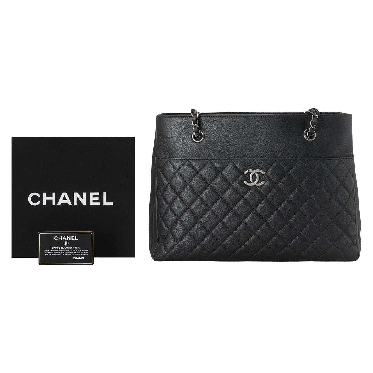 CHANEL(USED)샤넬 A98696 캐비어 CC로고 숄더백