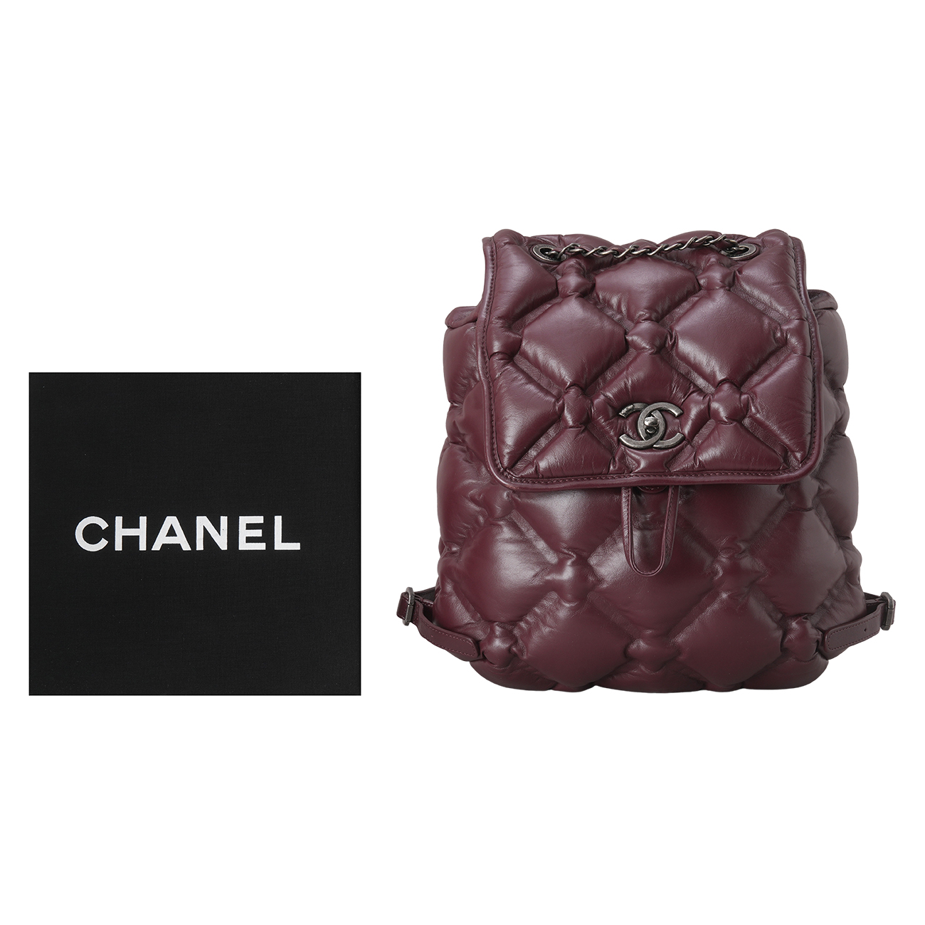 CHANEL(USED)샤넬 시즌 CC로고 패딩 백팩