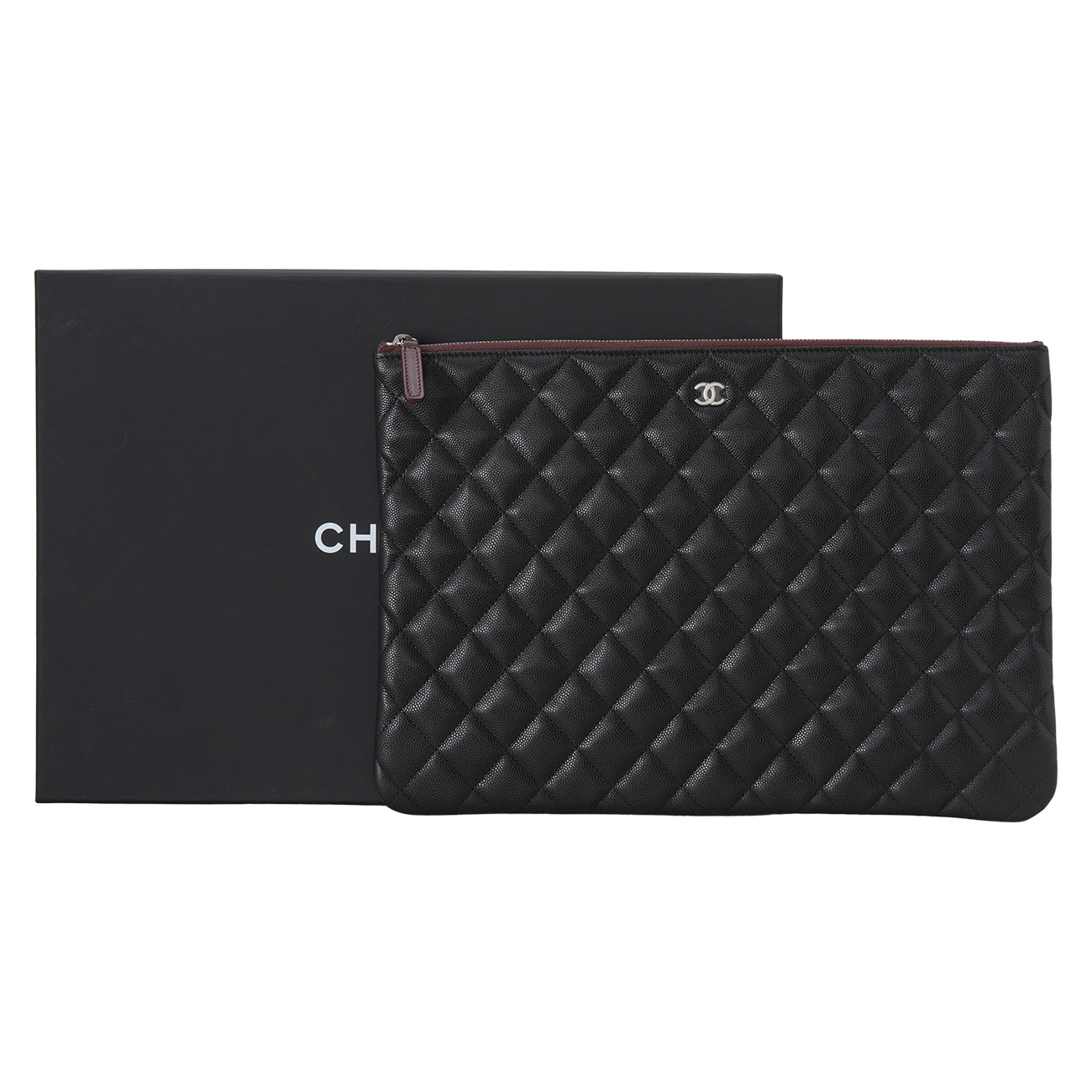 CHANEL(USED)샤넬 캐비어 클래식 클러치 라지