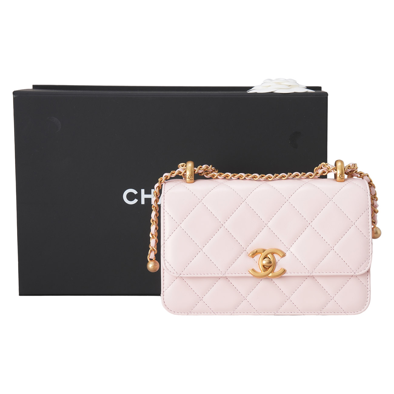 CHANEL(USED)샤넬 AS2615 퍼펙트핏 골드볼 미니 체인 숄더백