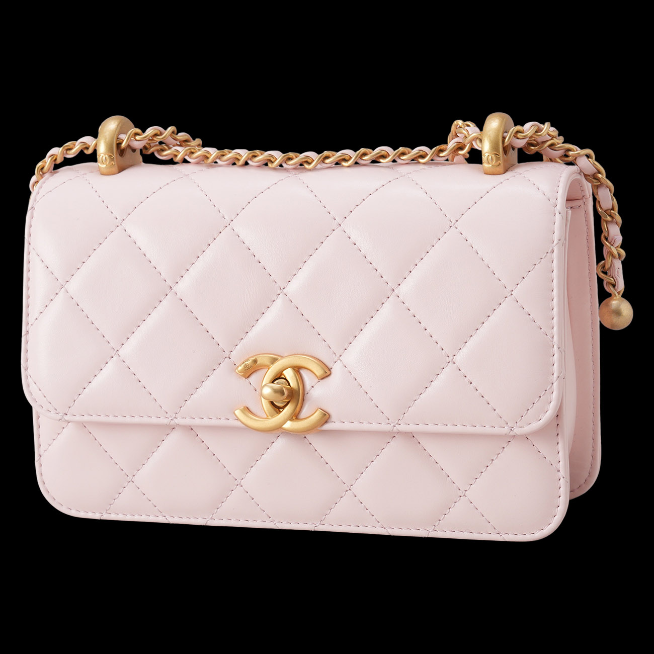 CHANEL(USED)샤넬 AS2615 퍼펙트핏 골드볼 미니 체인 숄더백