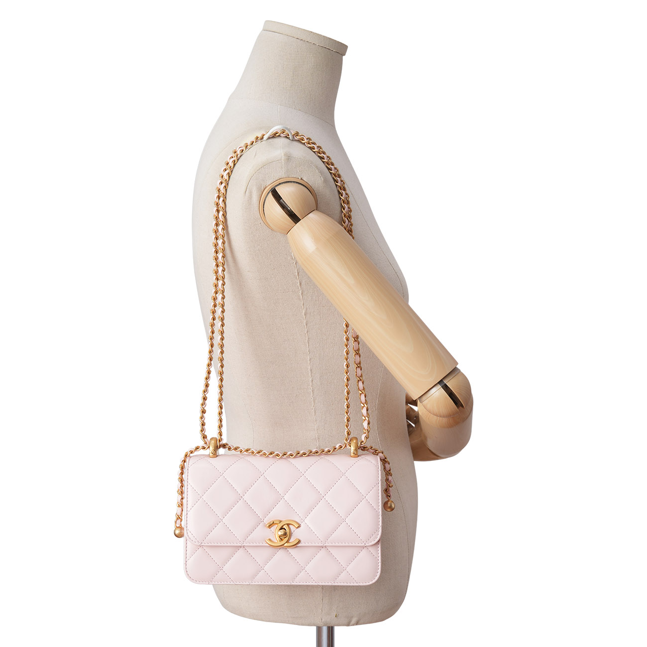 CHANEL(USED)샤넬 AS2615 퍼펙트핏 골드볼 미니 체인 숄더백