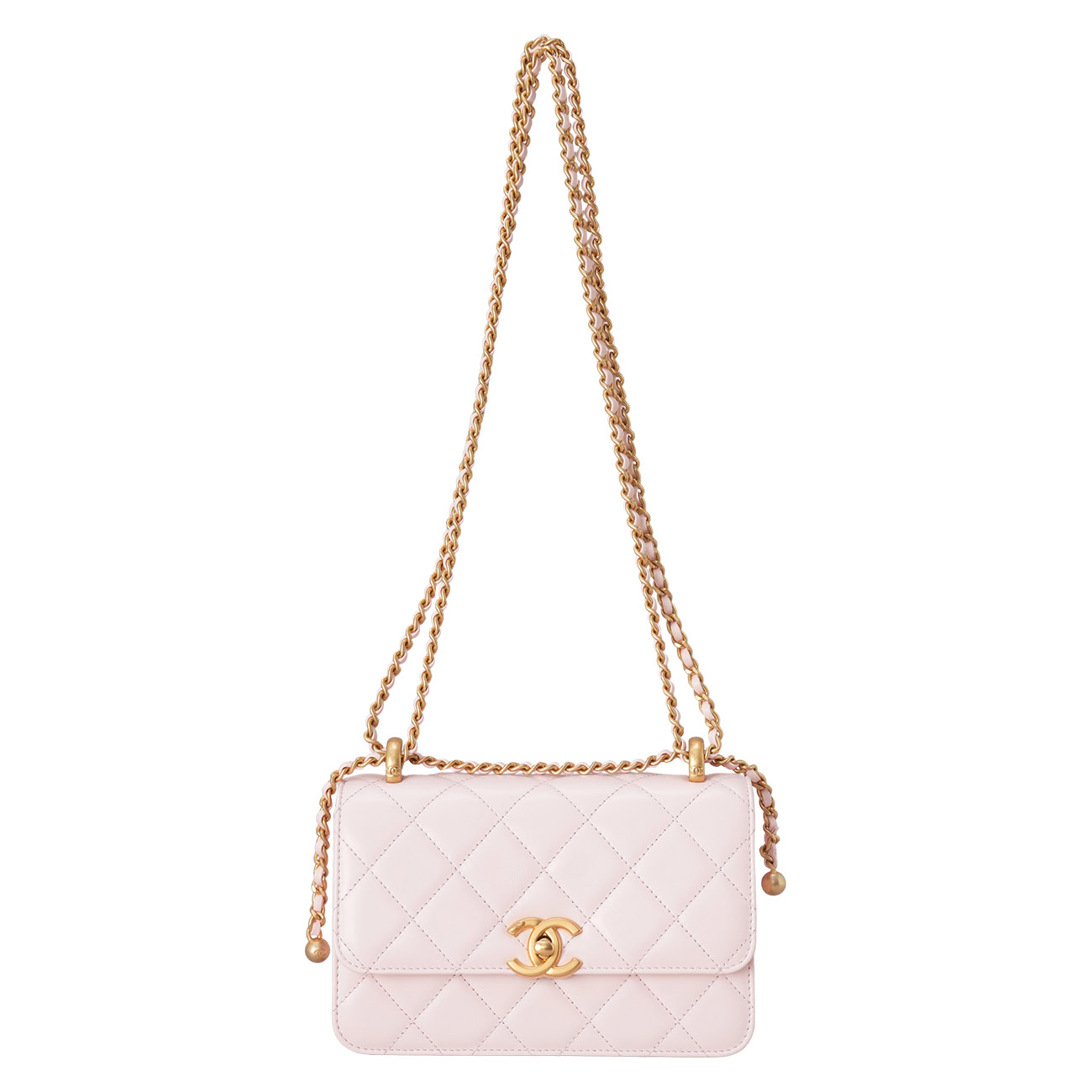 CHANEL(USED)샤넬 AS2615 퍼펙트핏 골드볼 미니 체인 숄더백