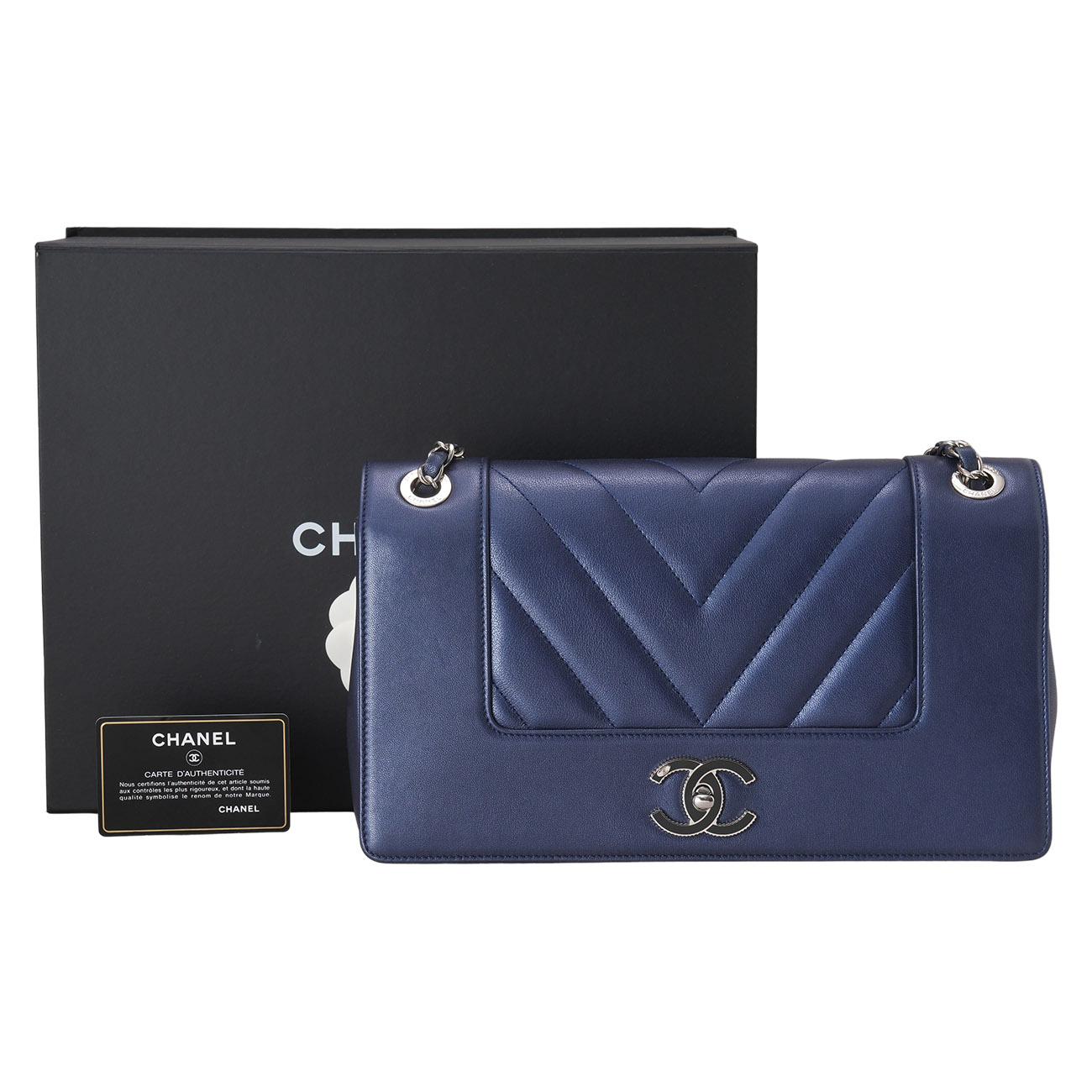 CHANEL(USED)샤넬 A93085 시즌 체인 숄더백 네이비