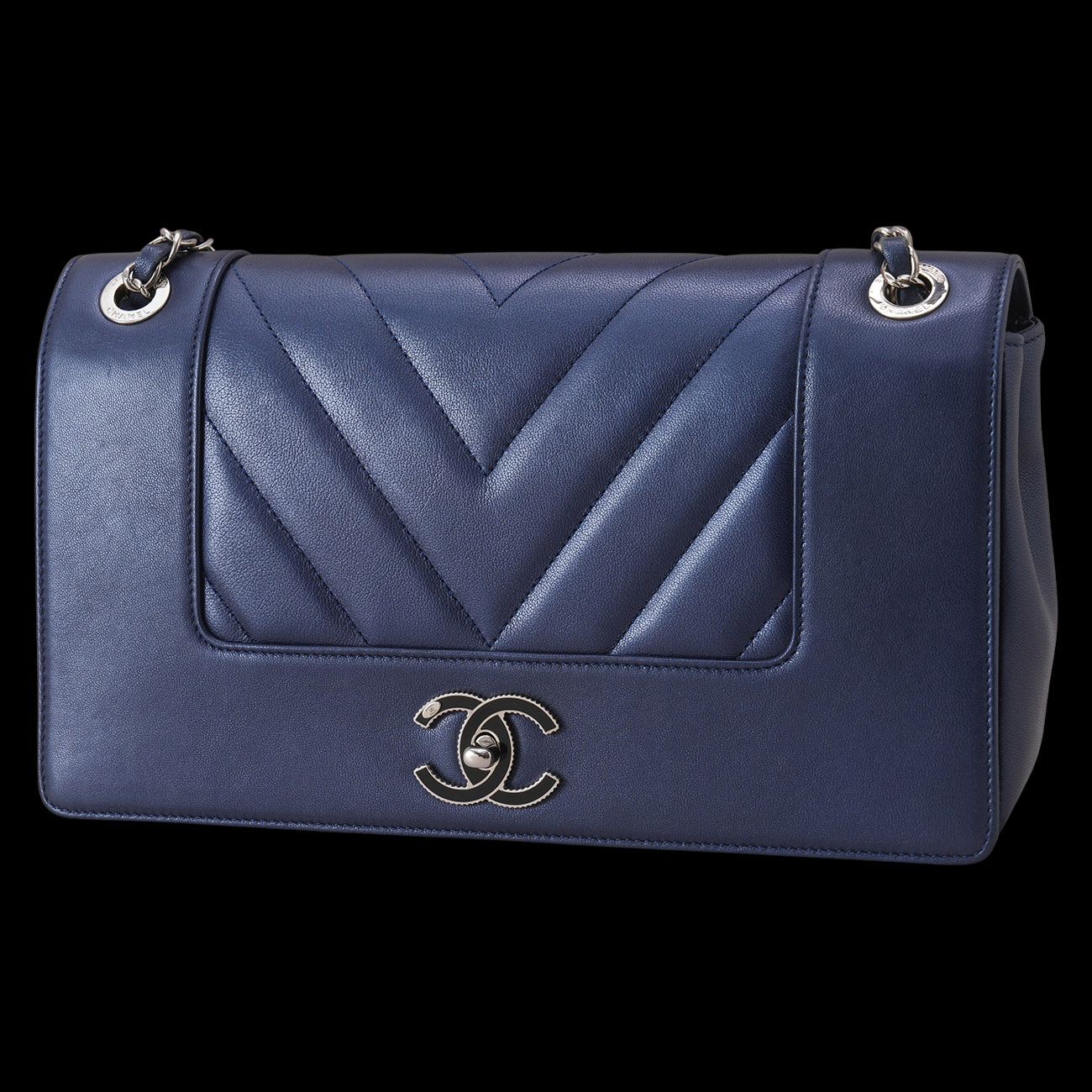 CHANEL(USED)샤넬 A93085 시즌 체인 숄더백 네이비