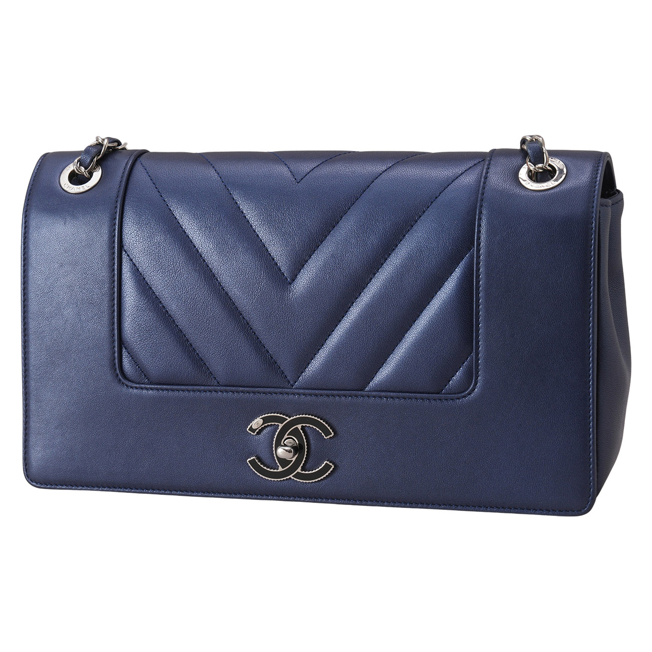 CHANEL(USED)샤넬 A93085 시즌 체인 숄더백 네이비
