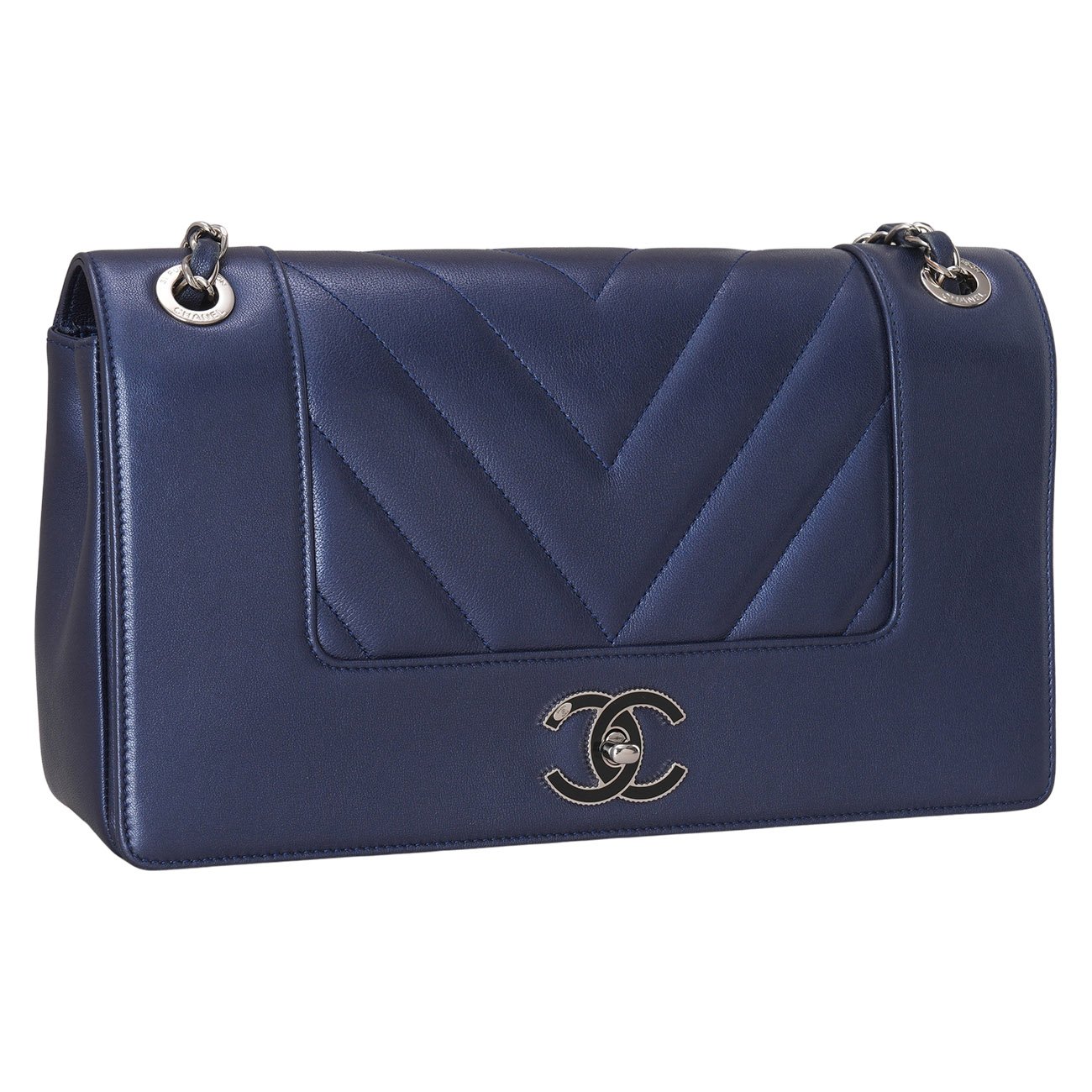 CHANEL(USED)샤넬 A93085 시즌 체인 숄더백 네이비