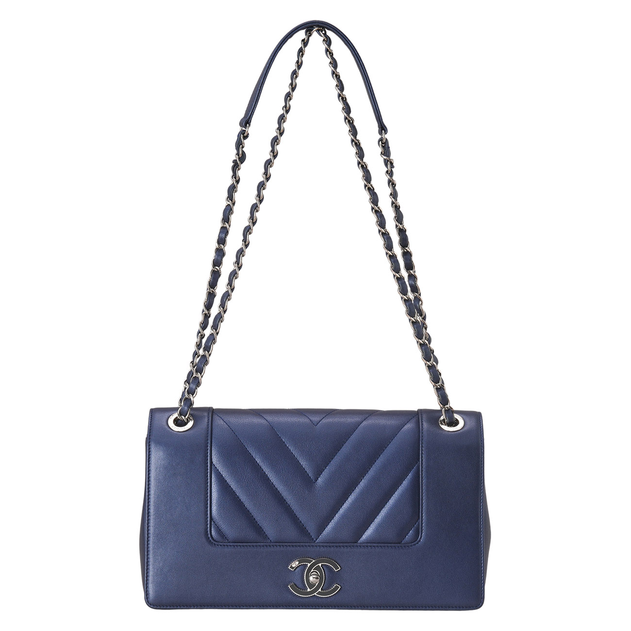 CHANEL(USED)샤넬 A93085 시즌 체인 숄더백 네이비