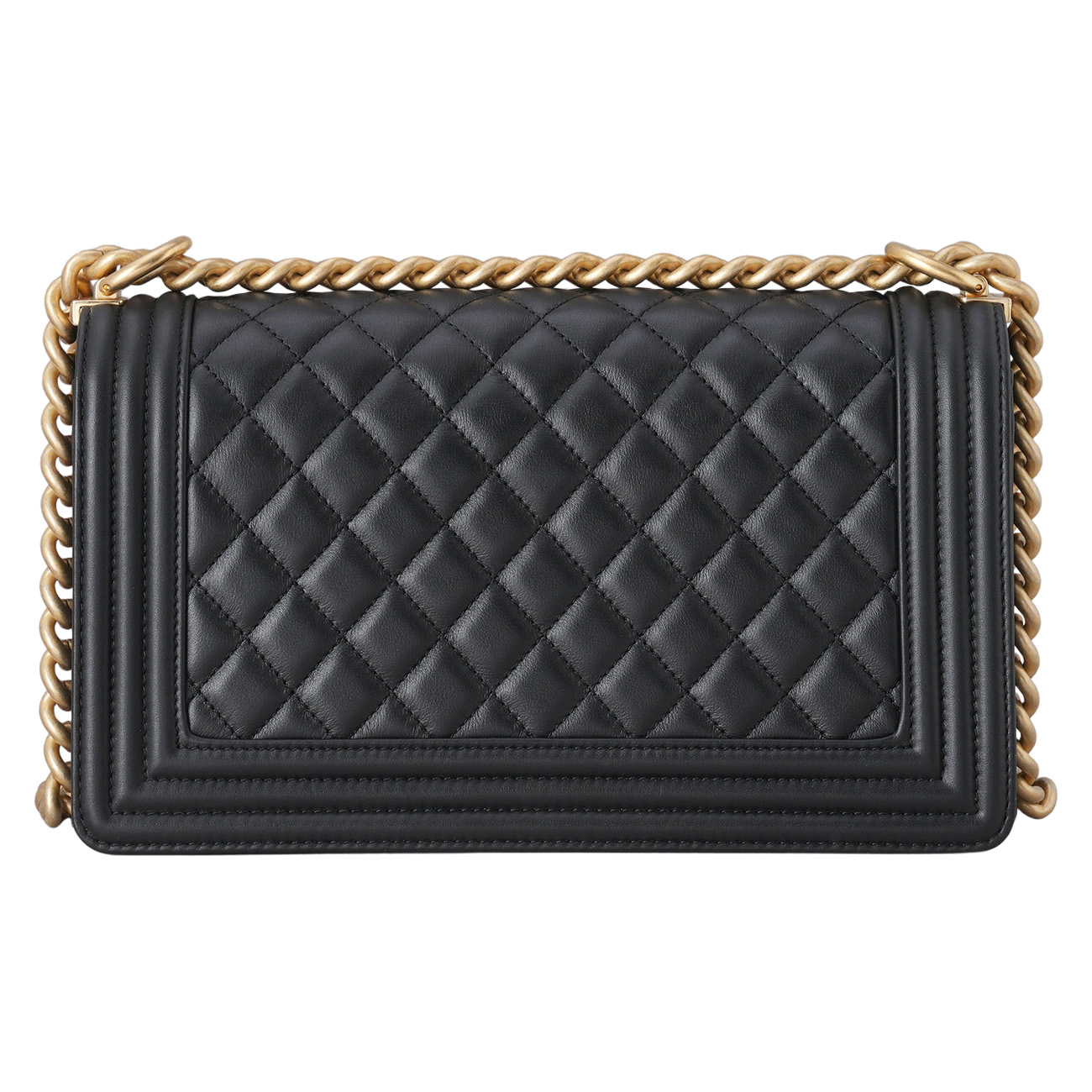 CHANEL(USED)샤넬 램스킨 보이백 미듐