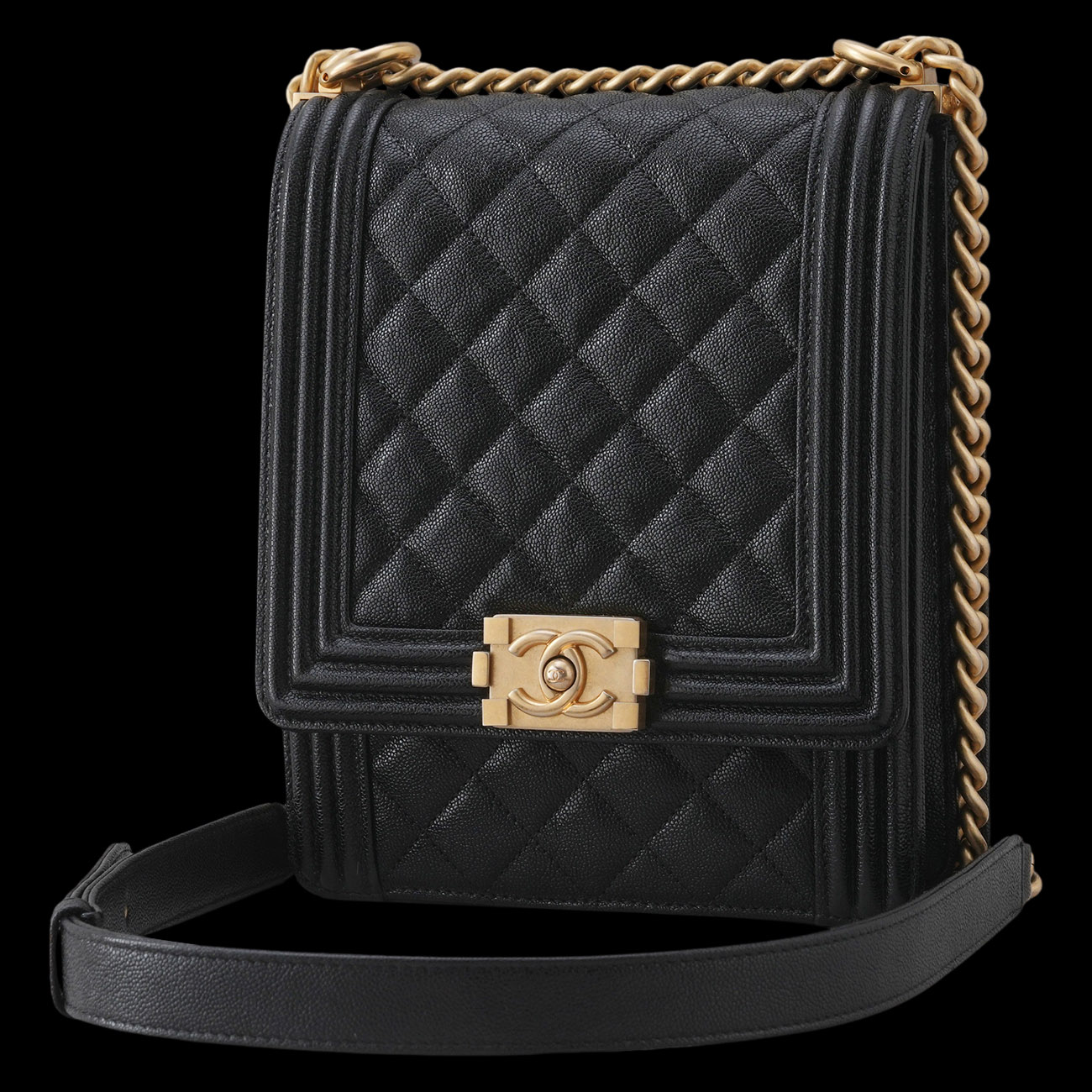 CHANEL(USED)샤넬 캐비어 보이샤넬 사첼백