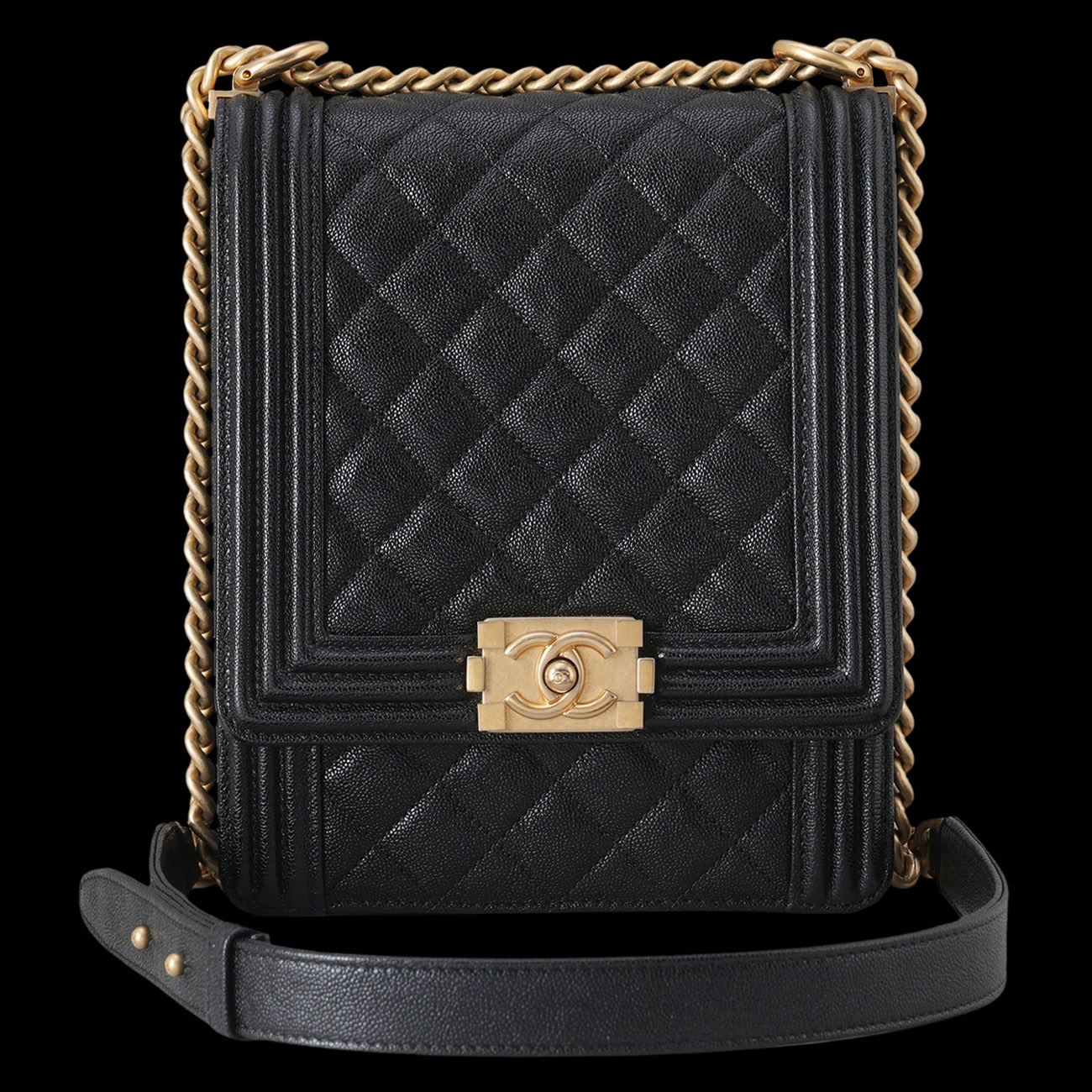 CHANEL(USED)샤넬 캐비어 보이샤넬 사첼백