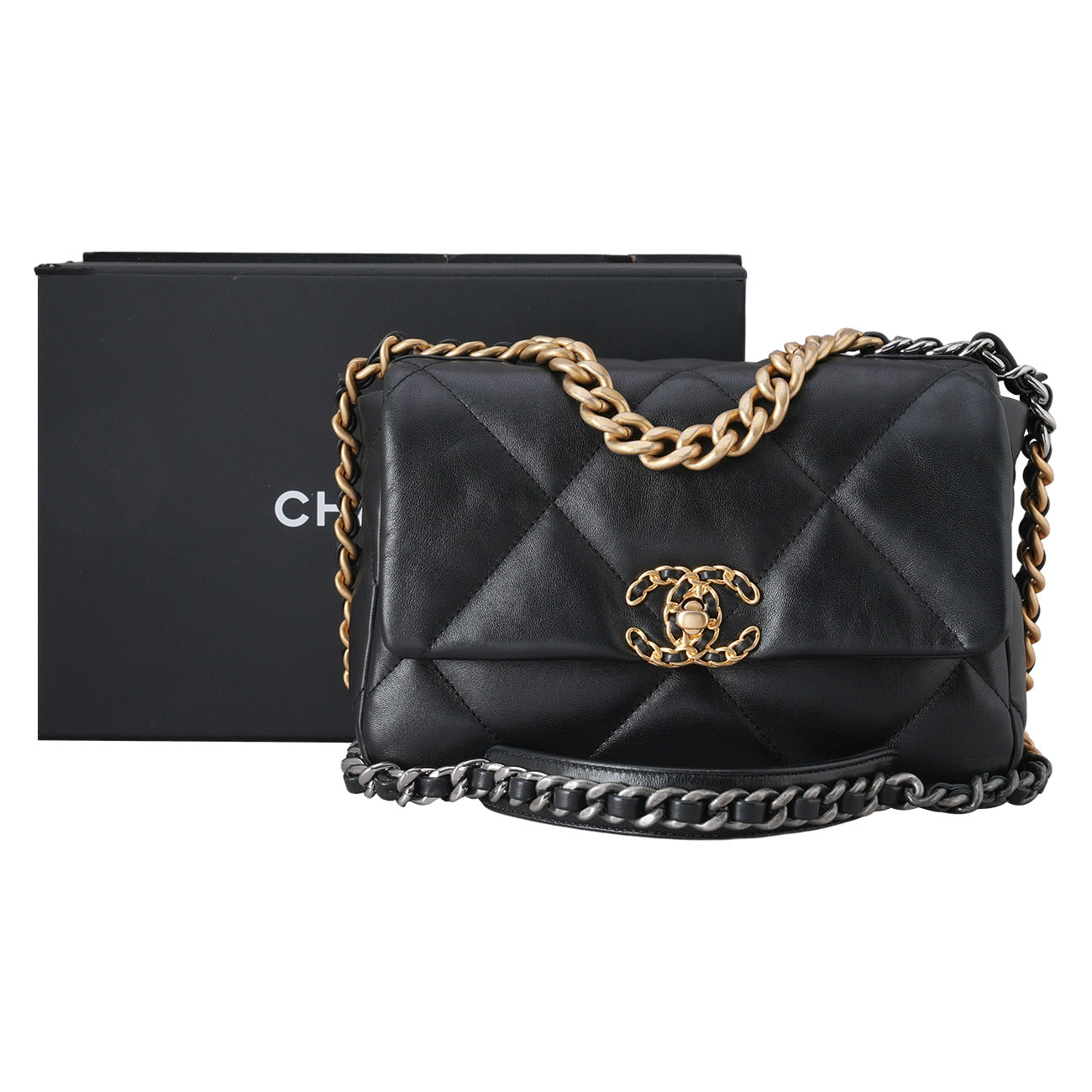 CHANEL(USED)샤넬 19백 미듐 블랙