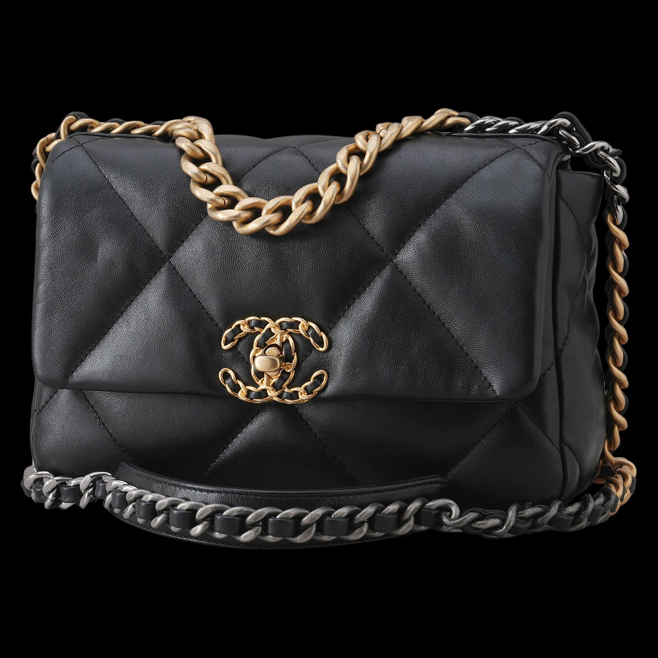 CHANEL(USED)샤넬 19백 미듐 블랙