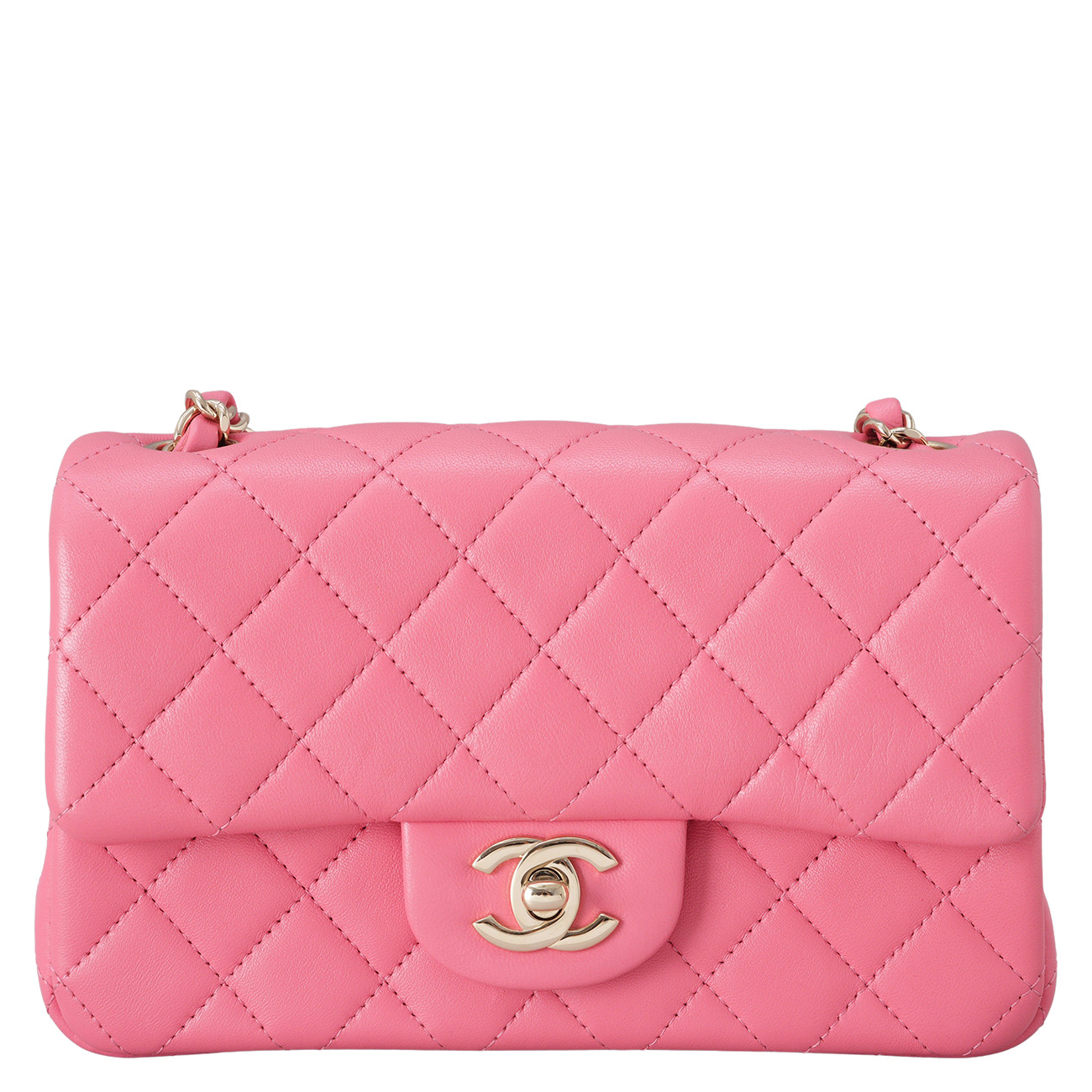 CHANEL(USED)샤넬 램스킨 클래식 뉴미니 체인 크로스백