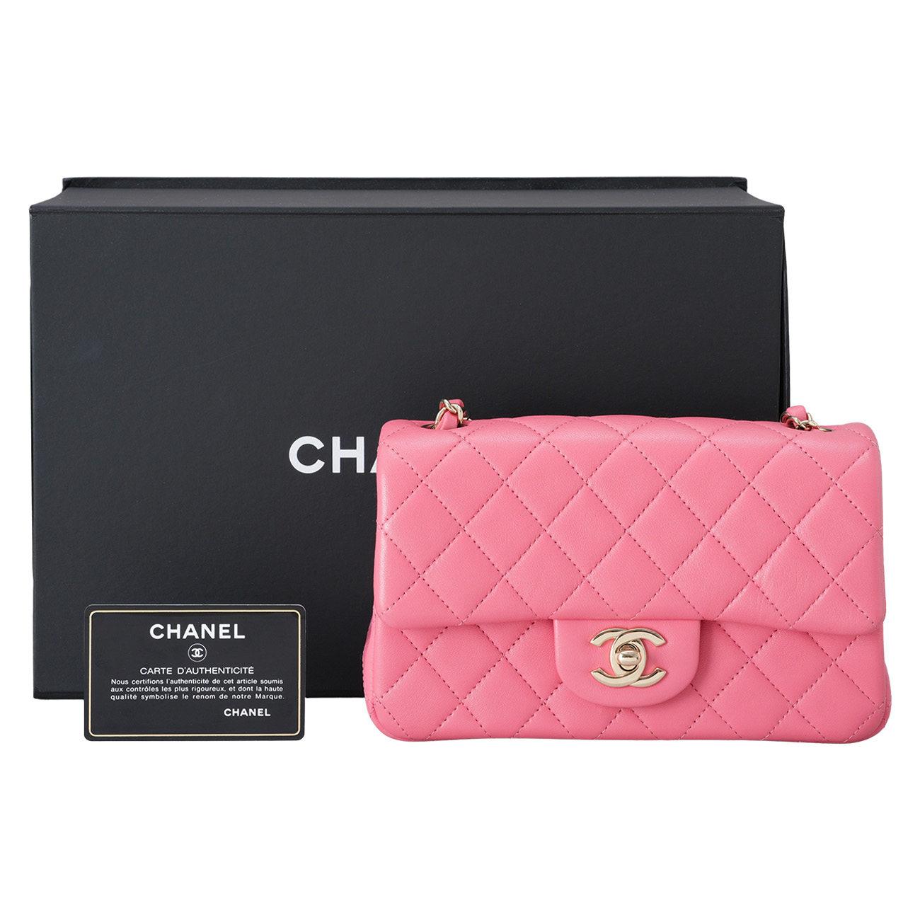 CHANEL(USED)샤넬 램스킨 클래식 뉴미니 체인 크로스백