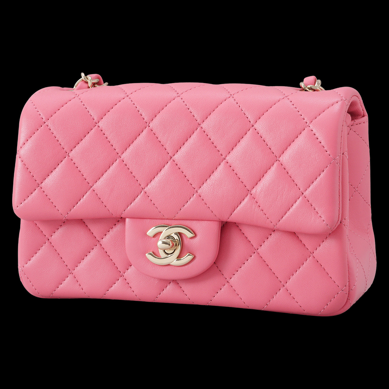 CHANEL(USED)샤넬 램스킨 클래식 뉴미니 체인 크로스백