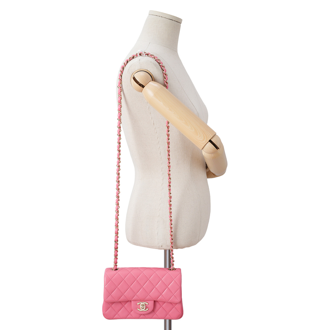 CHANEL(USED)샤넬 램스킨 클래식 뉴미니 체인 크로스백