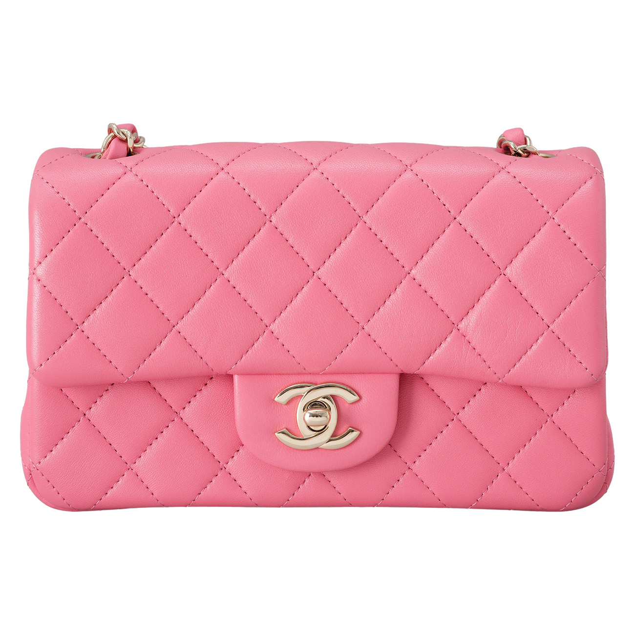 CHANEL(USED)샤넬 램스킨 클래식 뉴미니 체인 크로스백