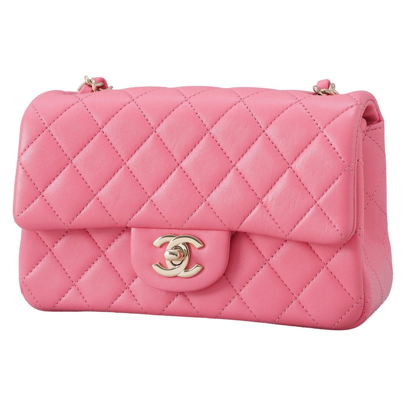 CHANEL(USED)샤넬 램스킨 클래식 뉴미니 체인 크로스백