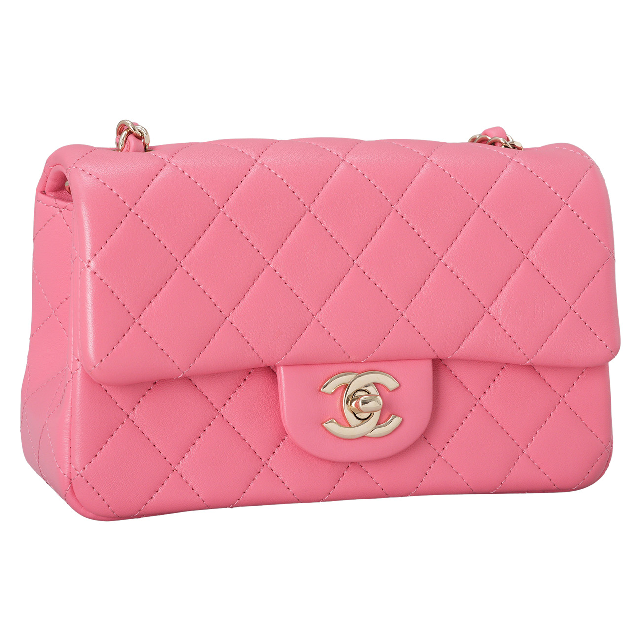 CHANEL(USED)샤넬 램스킨 클래식 뉴미니 체인 크로스백