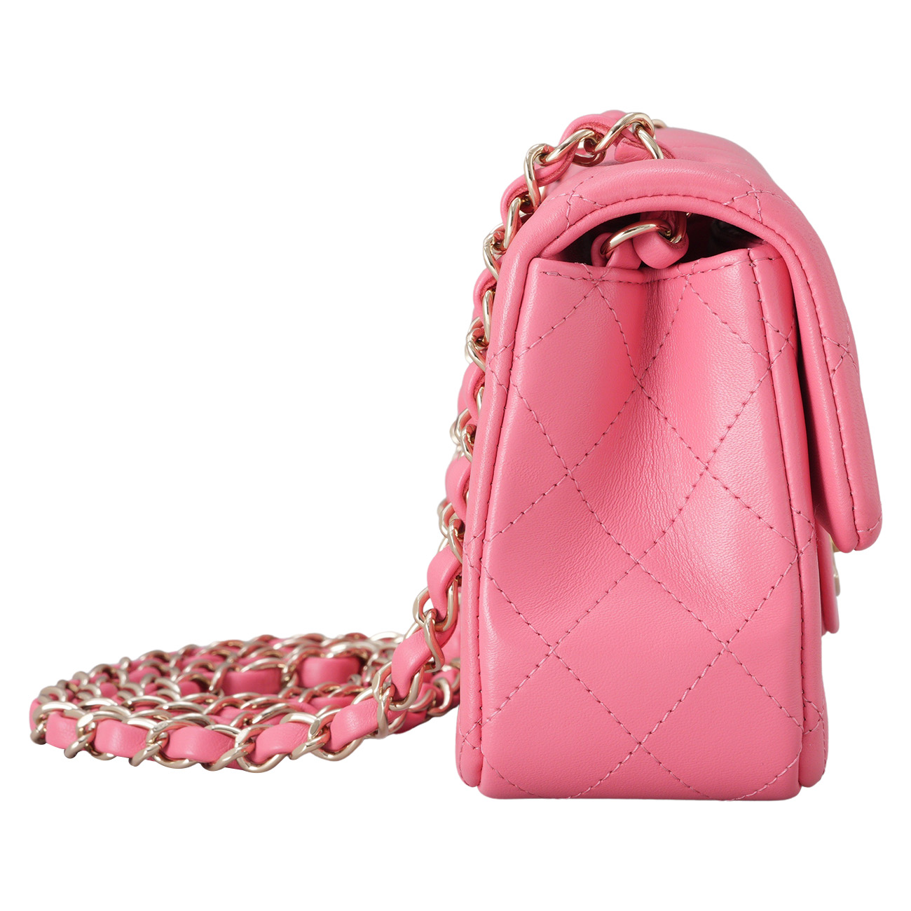 CHANEL(USED)샤넬 램스킨 클래식 뉴미니 체인 크로스백