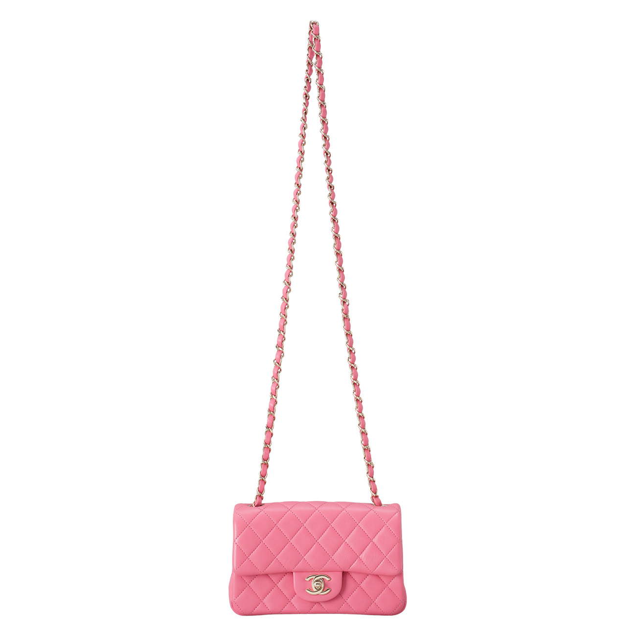 CHANEL(USED)샤넬 램스킨 클래식 뉴미니 체인 크로스백