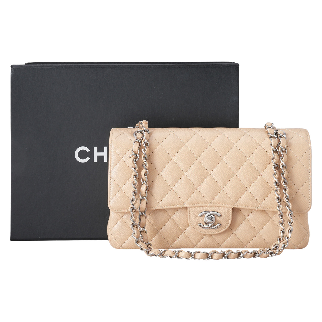 CHANEL(USED)샤넬 캐비어 클래식 미듐 플랩백