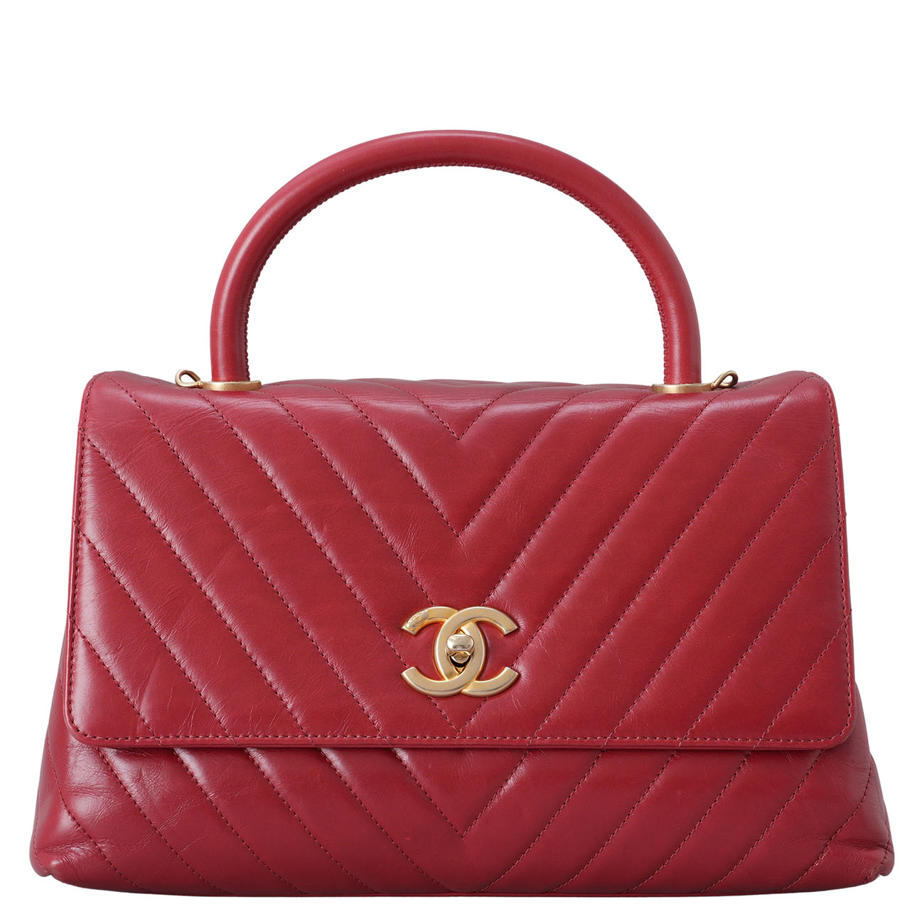 CHANEL(USED)샤넬 쉐브론 코코핸들 미듐