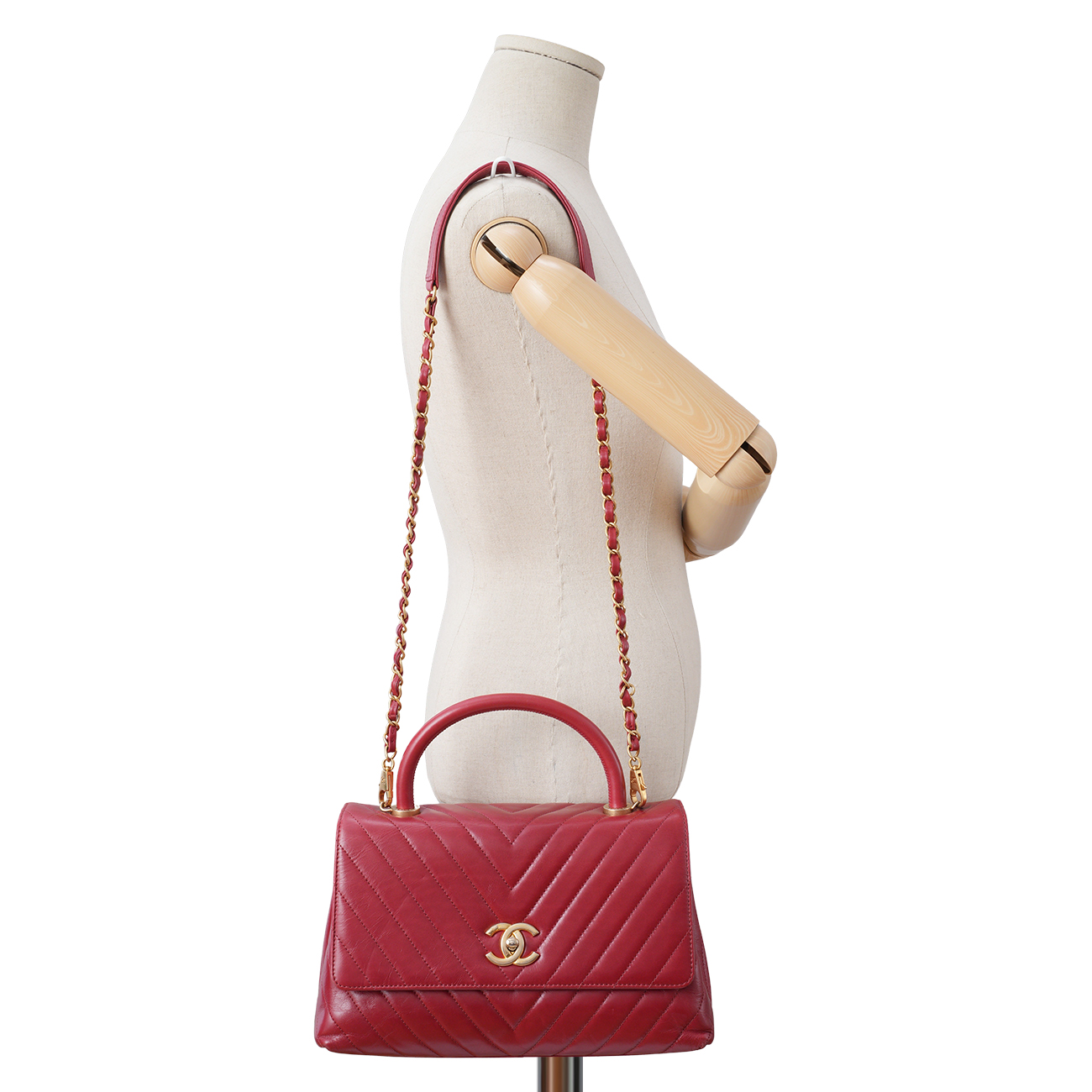 CHANEL(USED)샤넬 쉐브론 코코핸들 미듐