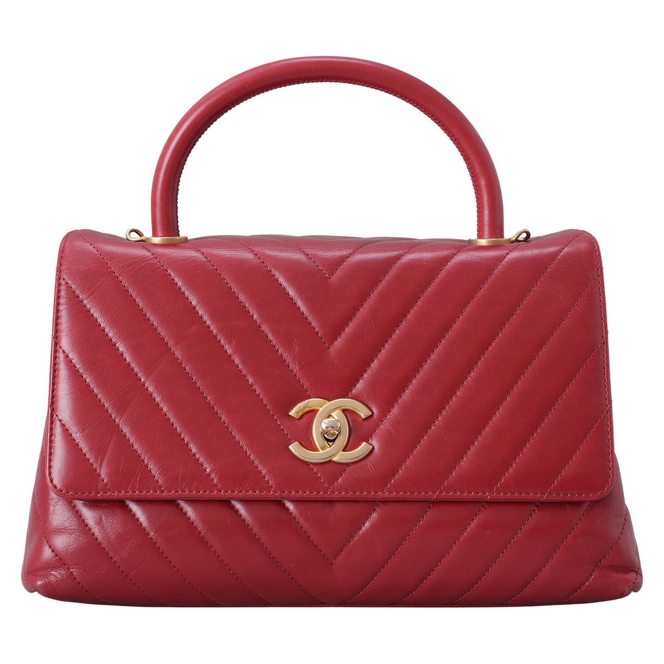 CHANEL(USED)샤넬 쉐브론 코코핸들 미듐